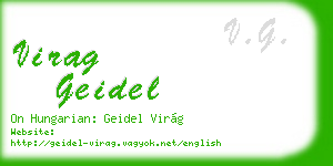 virag geidel business card